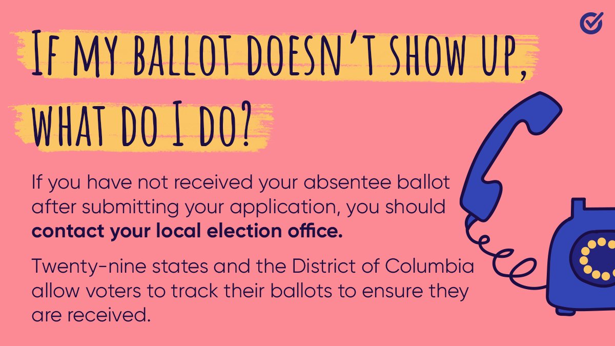 “My ballot didn’t come!!” Contact your local elections office to make sure your voice is heard this election. (:  @WhenWeAllVote)