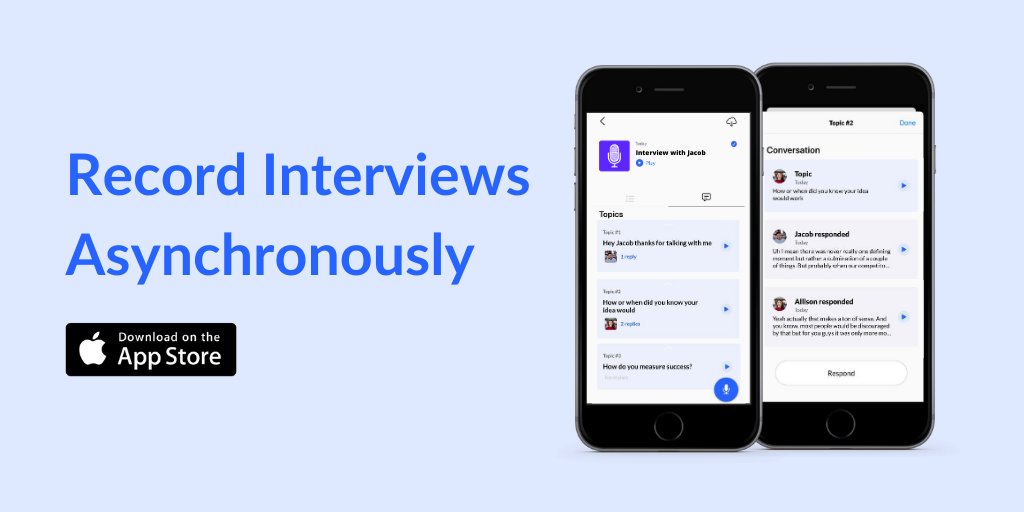 use_volley's tweet photo. After receiving great feedback from all our beta testers, Volley Interviews is officially available on the Apple App Store!

Download and start your first interview today ⤵️
https://t.co/luyQWqTslQ https://t.co/5wHhTeICQo