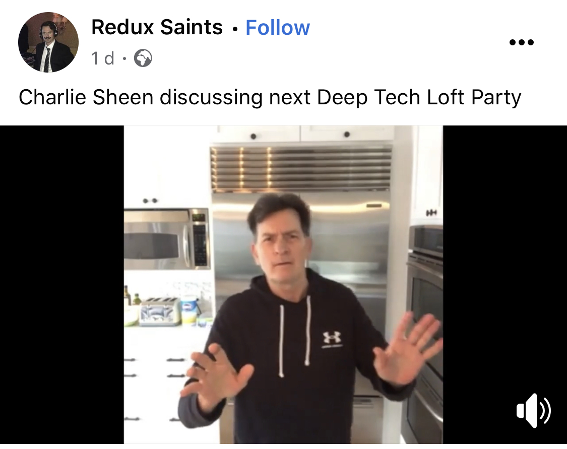 changingfacesrs's tweet photo. We werenโt joking when we said #CharlieSheen is talking about @ReduxSaints Hear his mix for #changingfacesrs on @vibesolate now and trust us itโs #HotShots all the way. https://t.co/4fIKh8pFTG and THAT Charlie Sheen Link (caution contains swearing) is https://t.co/FFoJcGP3AX https://t.co/eXMbpduIhm