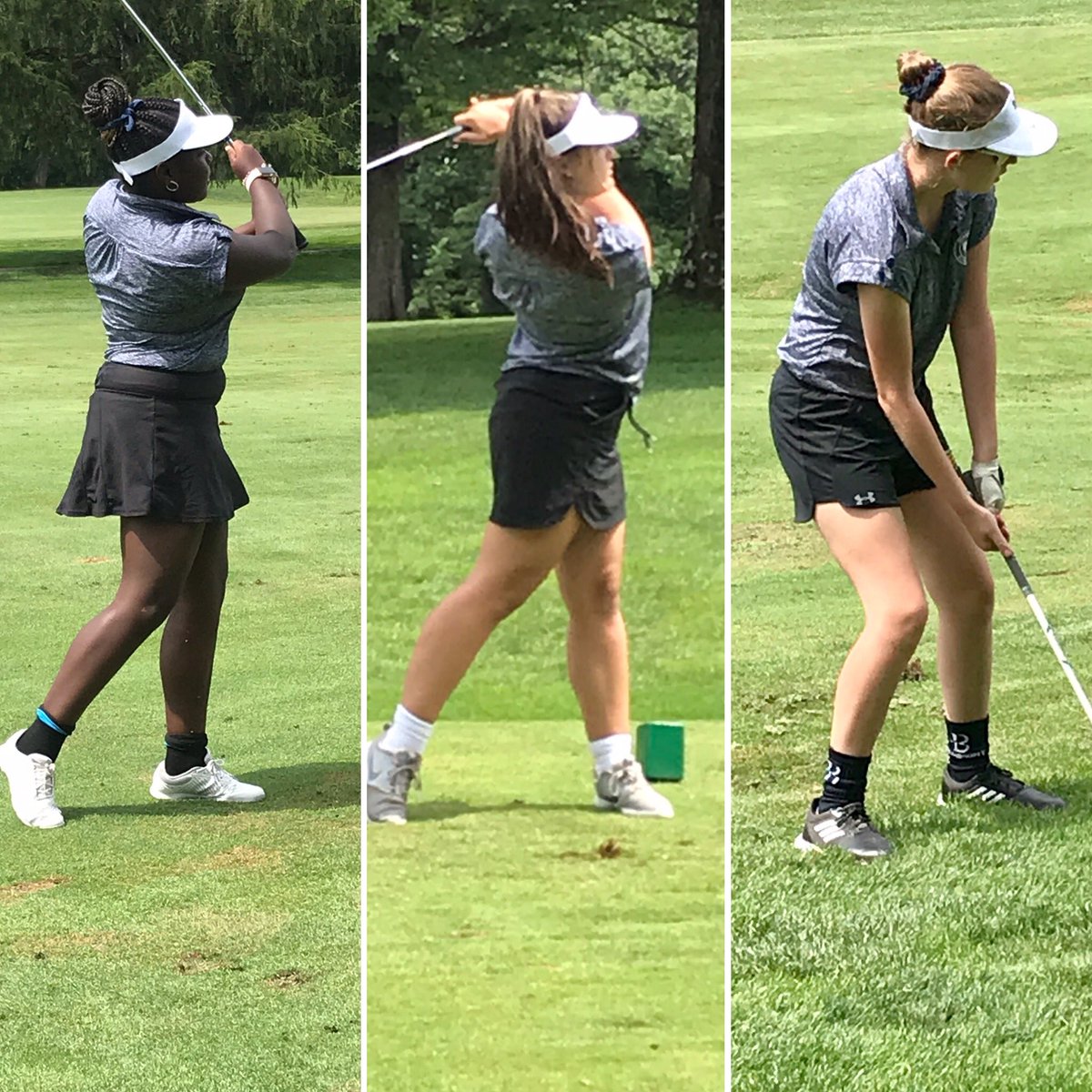 Brianna, Sophia &amp; Annie in action at Pine Hills ⛳️