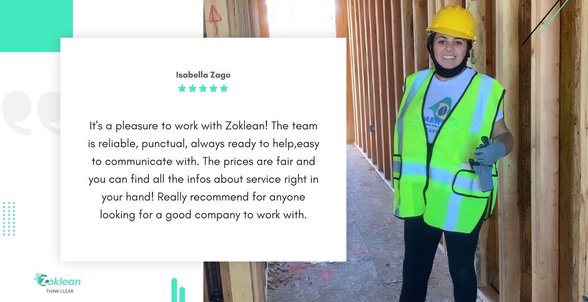 ZokleanInc's tweet photo. The opportunity we provide to our contractors is what defines us. Thank you for your wonderful #review.
#thinkclear #contractorreview https://t.co/1EpJHuRtWS