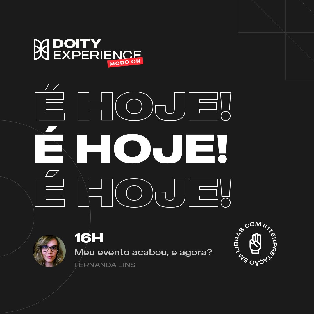 DoityBrasil's tweet photo. O último webinar do #DXPmodoon acontece HOJE, às 16h!⚡️
E para encerrar essa jornada, a Nanda, nossa gerente de marketing, vai falar sobre o pós-evento e as ações que devem ser feitas nessa etapa tão importante. O link do site é esse aqui: https://t.co/4oXMml8jT6😉 https://t.co/ZeePfAVvXf