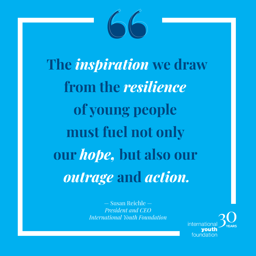 IYFtweets's tweet photo. On #InternationalYouthDay, applause isn’t enough. Hear from IYF Pres. &amp; CEO @SusanReichle about the ways youth resilience "must fuel not only our hope, but also our outrage and action." https://t.co/7YSaGDMXxE https://t.co/1315mayO9F