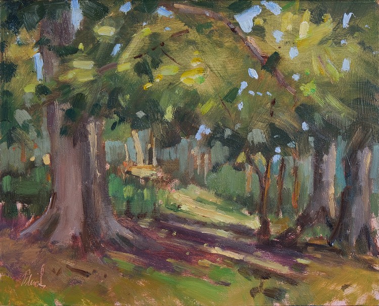 In the Woods, oil on board 20x25cm. 
#art #painting #oilpaintings #landscapainting #newforest #Ashurst #hampshire #artistsupportpledge #studiopainting #oilpainting #landscapes #fineartforsale #fineart  #nationalpark #Studio_and_pleinair #england #impressionism