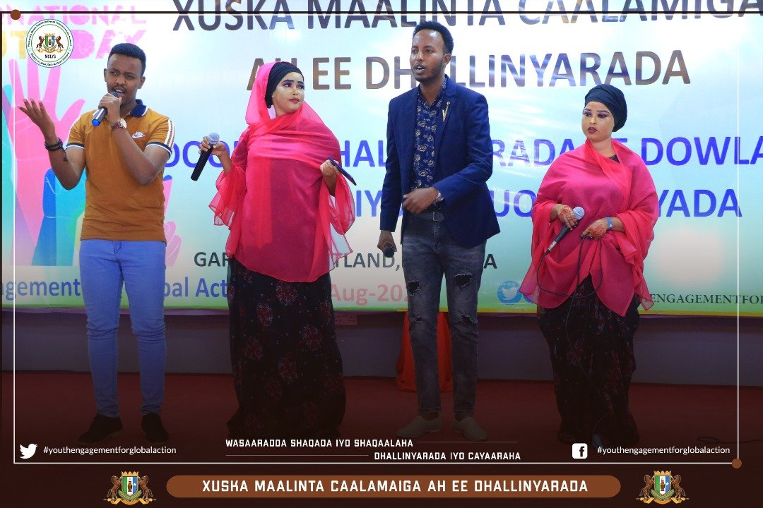 MoLYS_Puntland's tweet photo. Mahuraan Band are part of the celebrations tonight in commemoration of World Youth Day.

#Molyspl2020 
#12AugustPl
 #YouthDay 
#IYD2020 https://t.co/NeqoQJ5uP2