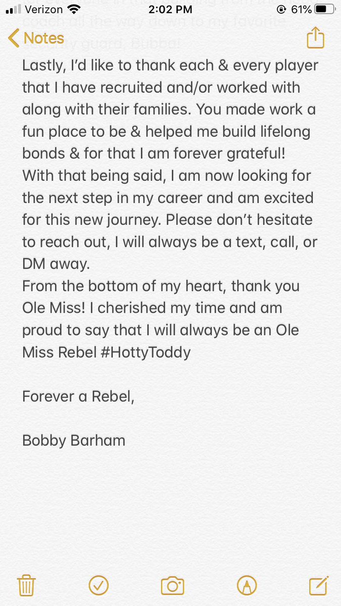 In the most sincere way, thank you Ole Miss &amp; <a href="/BrennonChapman/">Brennon Chapman</a> <a href="/ClaytonKarcher/">Clayton Karcher</a> <a href="/S_Ruzic/">Steven Ruzic</a> <a href="/bason_k/">Katie Bason</a> <a href="/NastyWideOuts/">Coach Jacob Peeler</a> @MattLindseyFB <a href="/Coach_Gideon/">Blake Gideon</a> <a href="/goodwin_coach/">Coach Doug Goodwin</a> <a href="/CoachDekeAdams/">Deke Adams</a> <a href="/CoachBush23/">DB(GGpaw) Jazmin's papacito</a> @Collins_OleMiss along with many more that have helped me tremendously!