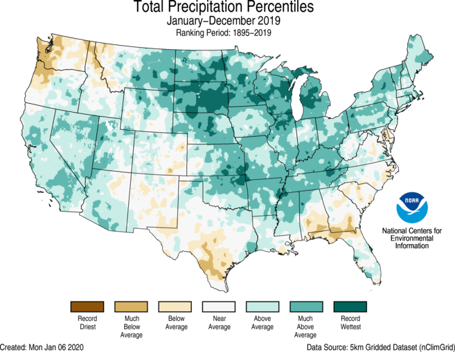  #StateOfClimate2019 The contiguous United States observed its second wettest year on record, behind 1973:  http://bit.ly/BAMSSotC2019 