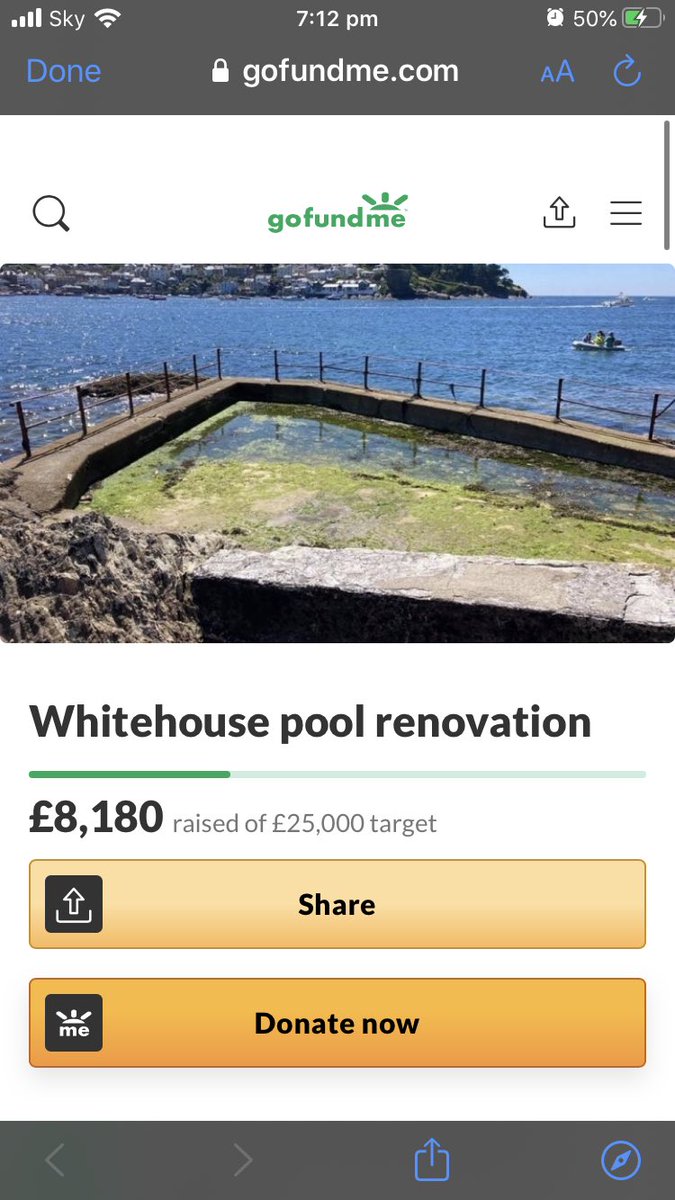 Over £8k 😆😆 you are all bloody amazing. Thank you for all the love and support shown so far. #whitehousepool #fowey #foweyharbour