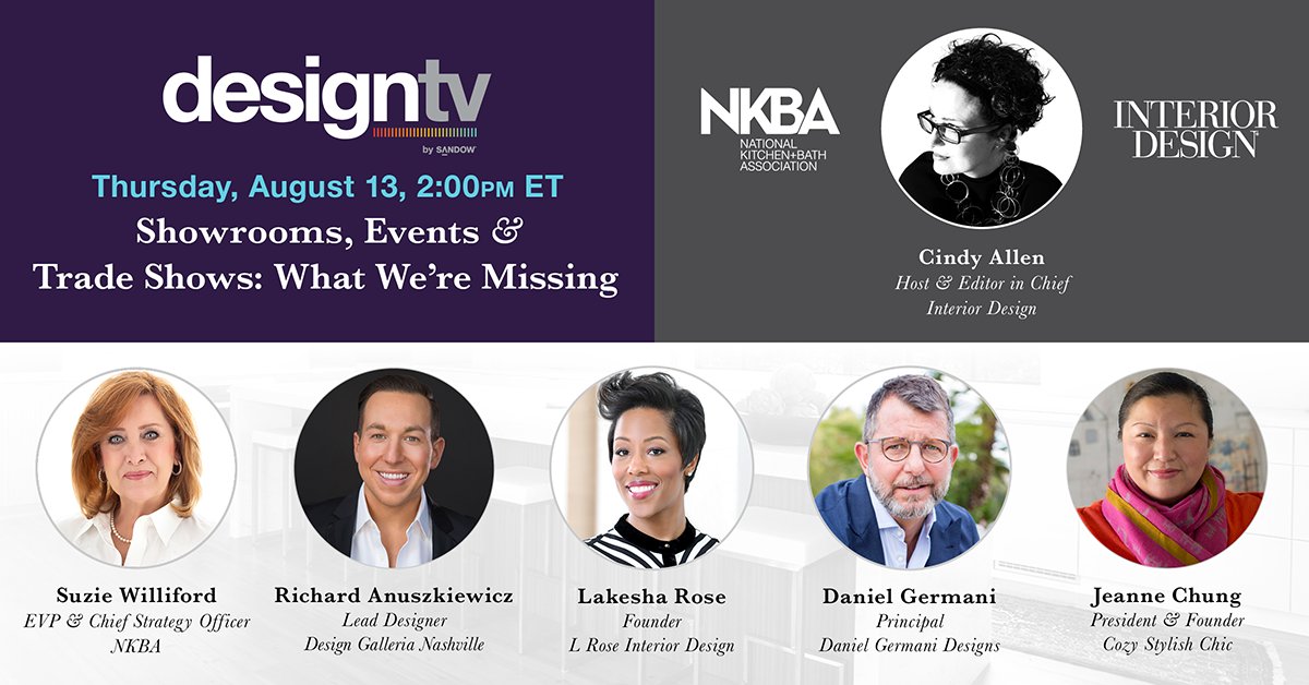 How has the K+B industry been impacted by the absence of on-site events? Cindy Allen, Interior Design Magazine editor in chief, and Suzie Williford chat with members of the design community to find out. Watch this free here: facebook.com/InteriorDesign…