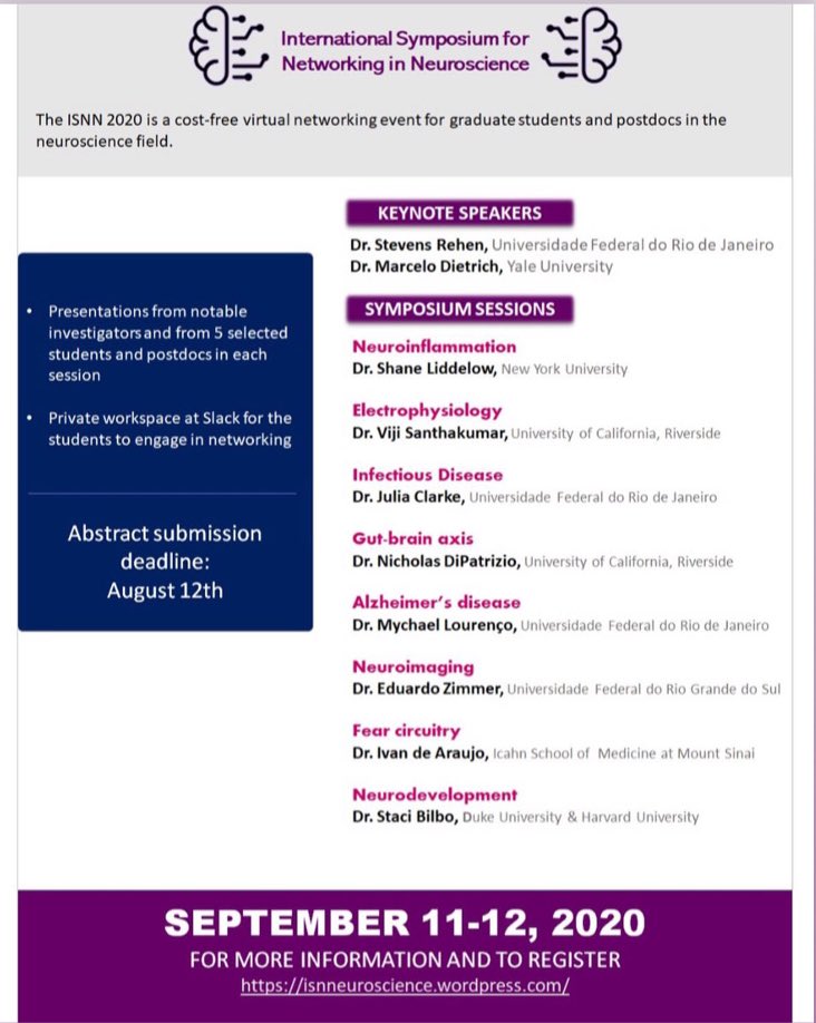 emanuellevl's tweet photo. Our event is still open for abstract submission! Don’t miss out on this opportunity to #network #neurotwitter!
#ephyslab #behaviouralscience #InfectiousDiseases #Alzheimer #neuroinflammation #neurodevelopment https://t.co/QrI5xEG88p