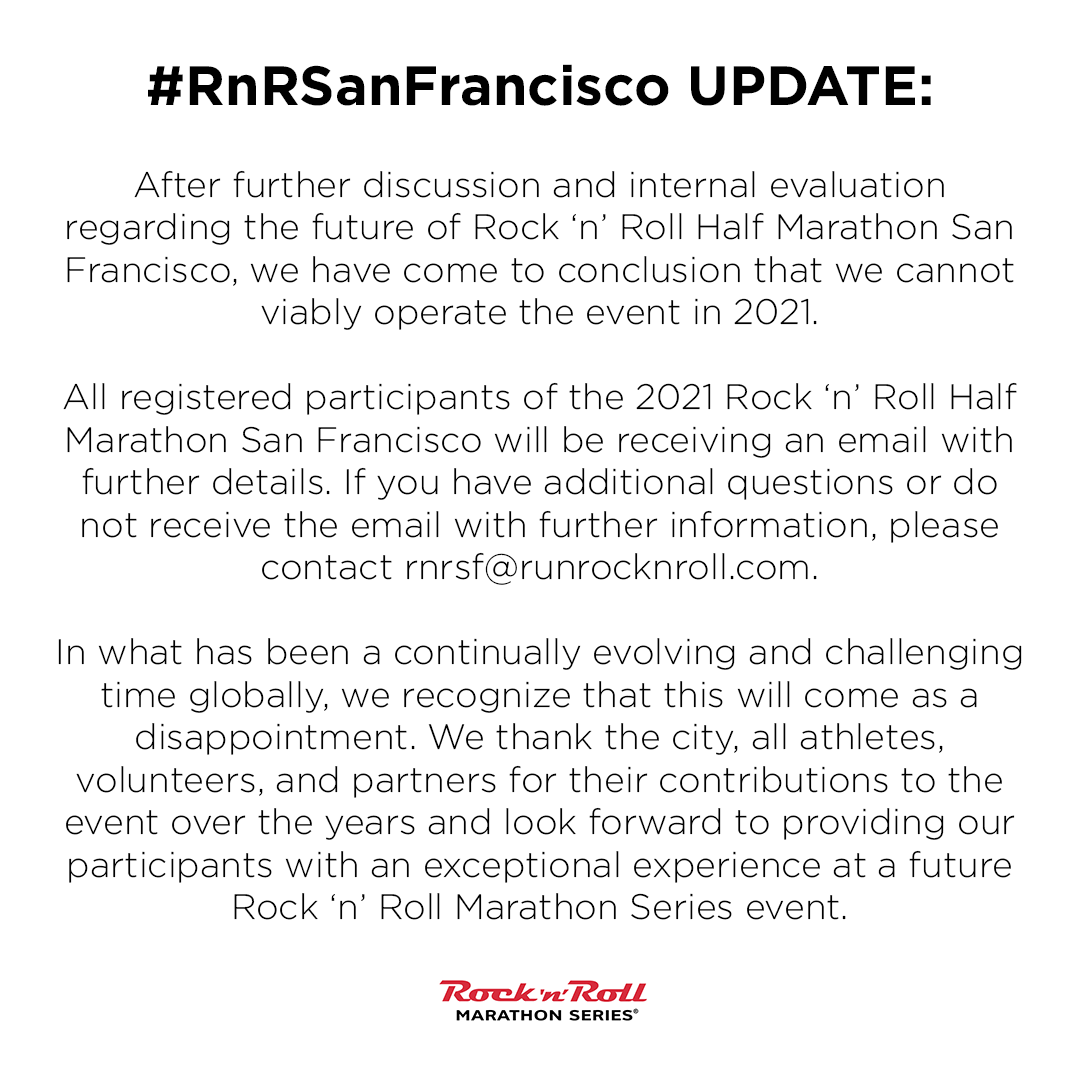 #RnRSanFrancisco UPDATE: