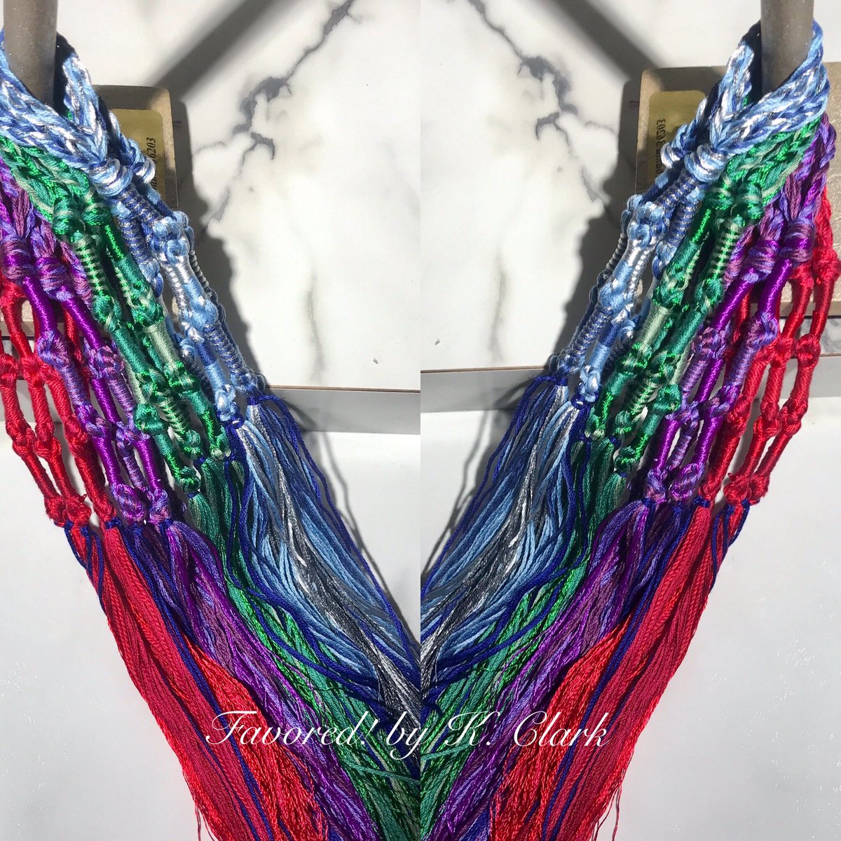 FavoredbyKClark's tweet photo. More custom colors ✨
.
.
Hit me up or hit the link in my bio 😊

#tassels #tzitzits #hebrew #shebrew #onlineboutique #handmade #custommade #brewtique #etsyseller #etsyshop  #commandmentkeepers #Yah #koe https://t.co/5ZITj7gkTY