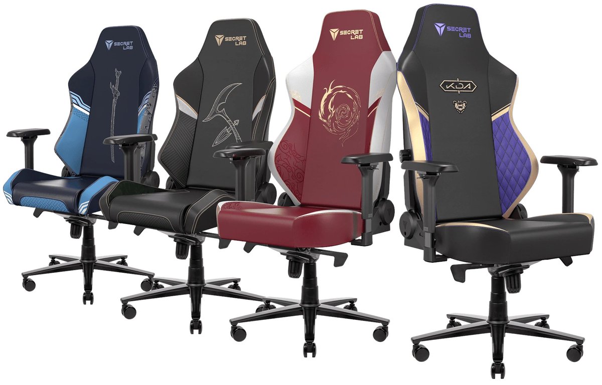 HuzzyGamesLoL's tweet photo. Happy to announce a new partnership between myself and @secretlabchairs ! They have launched a new @LeagueOfLegends line of chairs and we're giving 1 away! All you gotta do is Follow myself and SecretLabs and RT this Tweet! Check out the chairs here: https://t.co/v29hdG82TM https://t.co/BmcFldUXyV