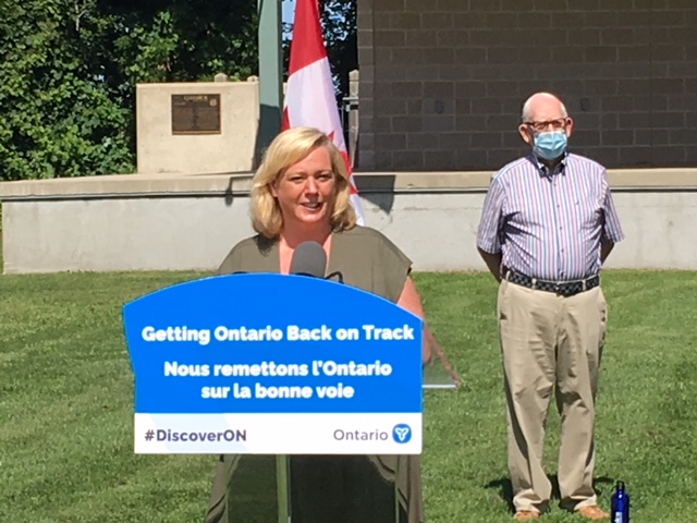 Thanks to <a href="/MacLeodLisa/">Lisa MacLeod</a>, Minister of Heritage, Sport, Tourism and Culture Industries for announcement today in #Goderich of $20,659 to support our December festival. Thank you too to @LisaThompsonMPP for her support. huronwavesmusicfestival.ca/ontario-suppor… #HuronCnty #music #HWMF2020