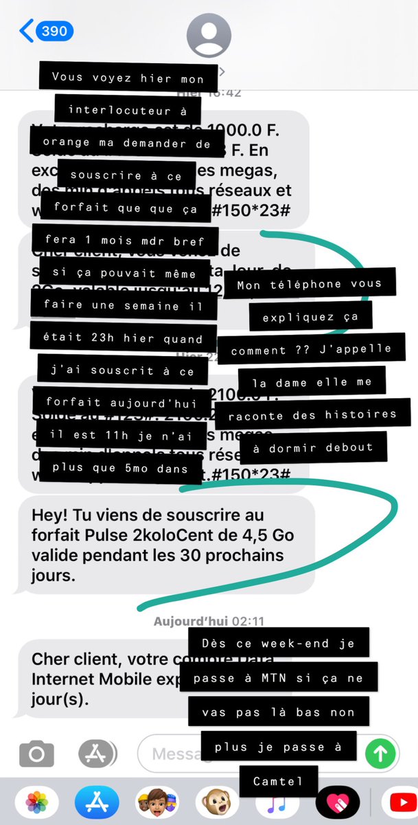 Tallienne1's tweet photo. J’ai tellement la mort contre vous @Orange_Cameroun trop c’est trop vous exagérez impeu dès lundi je passe à MTN les démarches sont entreprises #stoporange!
#fuitedemegas!
@yemargent @ngale_john @Mboki_C @ValrieBrenda1 @ashura789 @237online https://t.co/HOYLWnNlpX