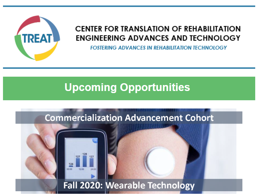 CenterTREAT's tweet photo. TREAT Newsletter for August 2020:  Commercialization Cohort with a focus on Wearable Devices – Application deadline August 31st -Ten Years of TREAT Success - Words of Wisdom from the TREAT Leadership Team - Regulatory Recap - Startup Business Structures
https://t.co/1ZwJ1K2cRk https://t.co/lBArOTXw4R
