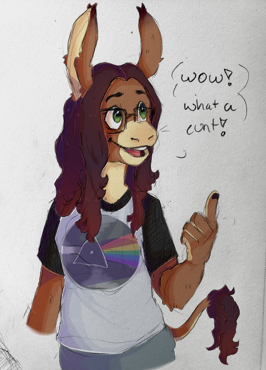 @roscoeplasmosis drew me a donkey sona and I colored the sketch with the palette they gave me shaking and crying rn I love her 