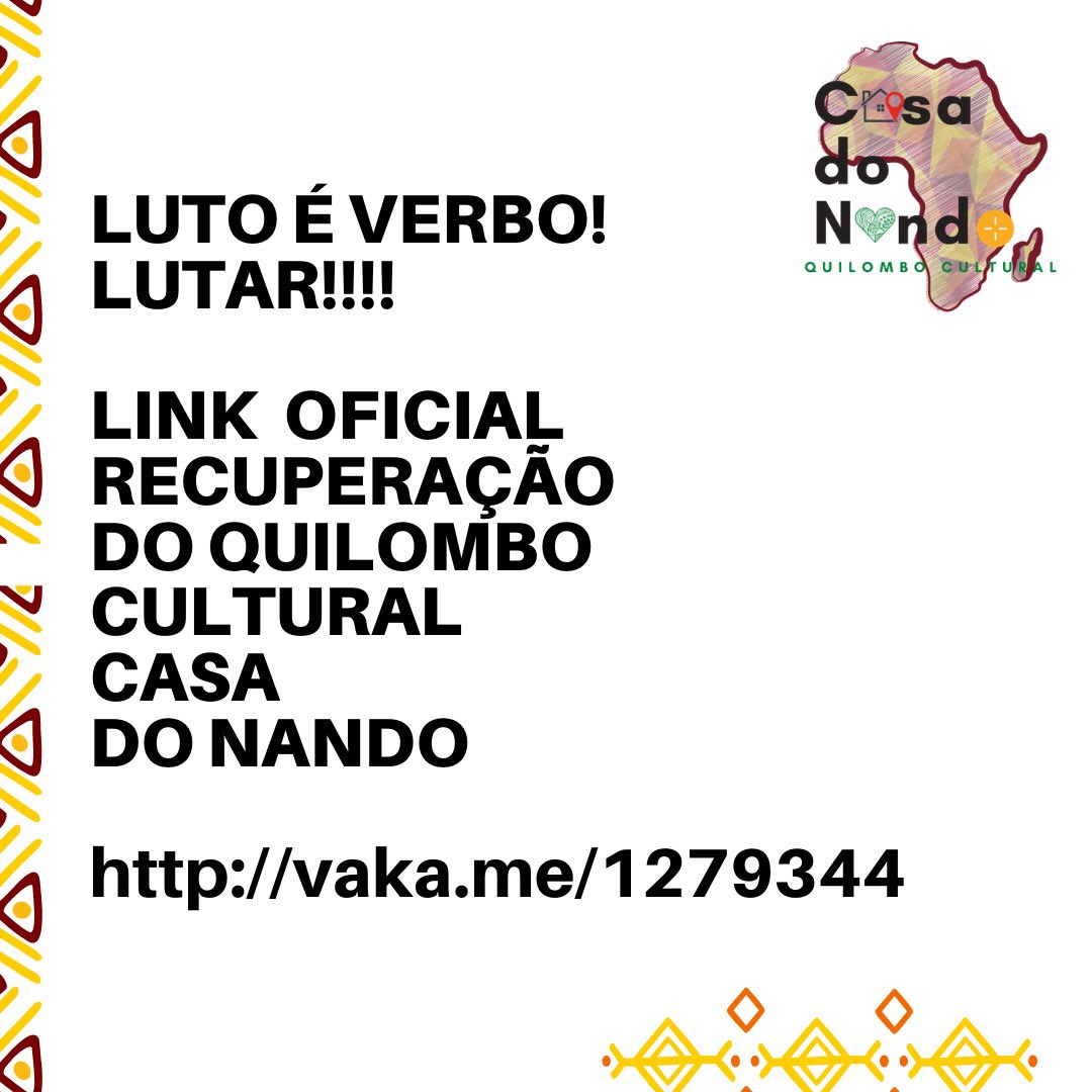 acasadonando's tweet photo. Ajude a reconstruir o Quilombo Cultural Casa do Nando ! https://t.co/RIjzLfasee