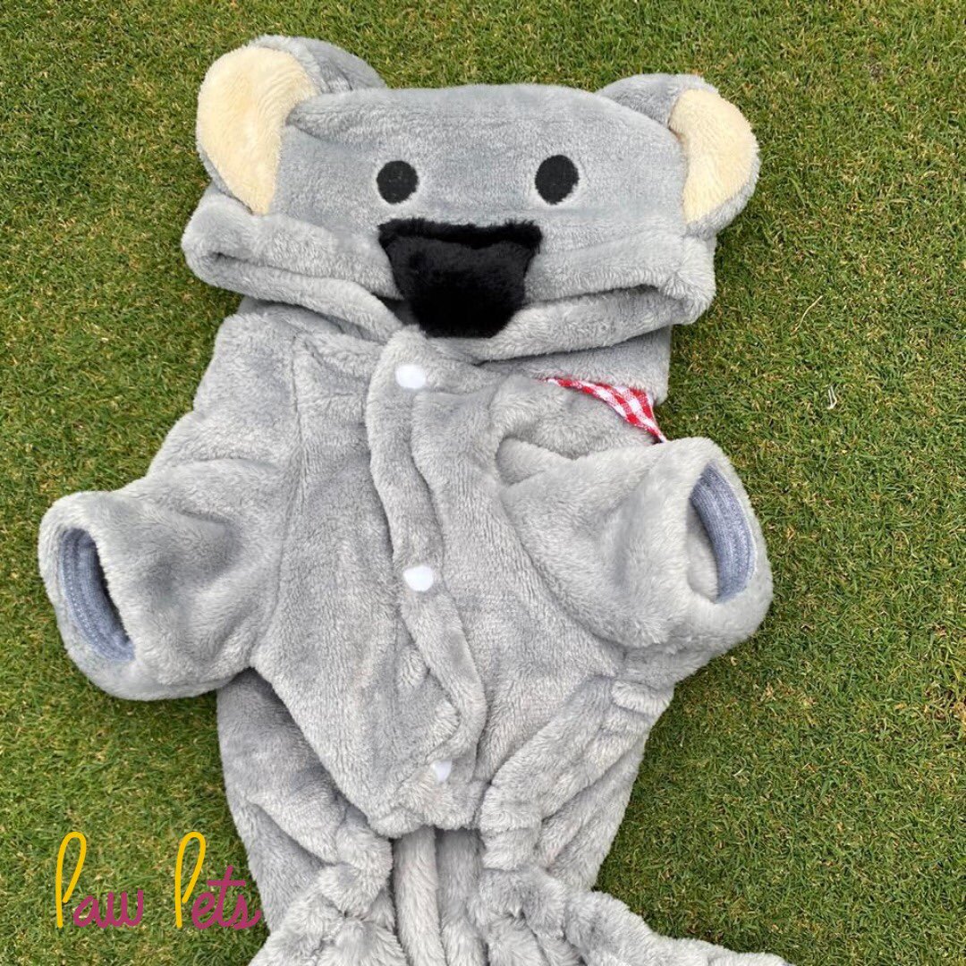 Disfraz de koala 🐨🤍
Disponible en talla M

Largo 32 cm 
Cintura 40-45 cm #koala #mexico #disfraz #perro