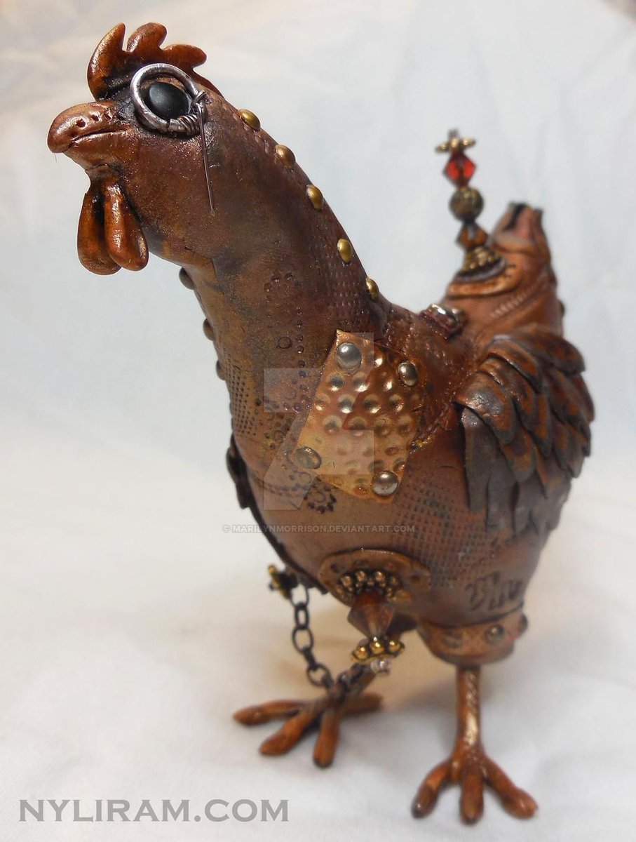 Who adores steampunk animals?(Sculpture by Marilyn Morrison)