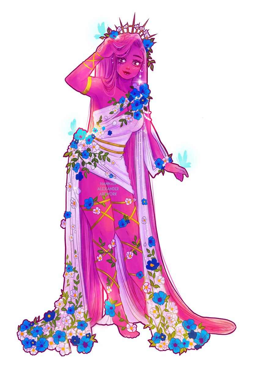 HannahArtwork's tweet photo. My take on Persephone from #LoreOlympus (a webtoon created by @used_bandaid ) https://t.co/wBpM7WaOx1