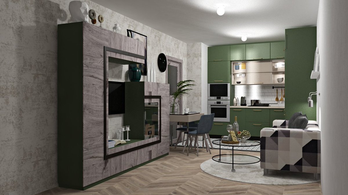 planoplan's tweet photo. Kitchen-living room interior. Performed by our user in Planoplan.
#3d #interriordecor #interrior #interriordesign #kitcheninterior #project #studioproject #moderninterior #greenkitchen https://t.co/zKxvWl8DfJ