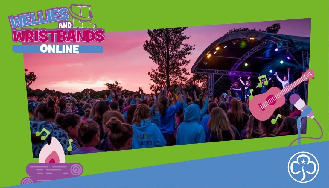 It's official - #WelliesAndWristbands is coming to your home! 🎪🏠  

Join us for an online festival of music performances and fun on 29 August: girlguiding.org.uk/what-we-do/eve…