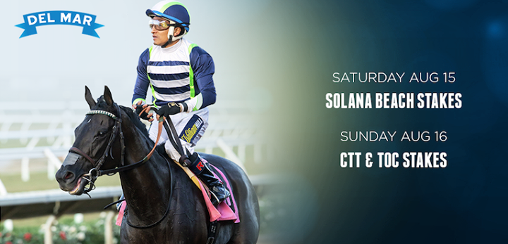 DelMarRacing's tweet photo. Who else is ready for the weekend? 🙌
Up ahead is the Solana Beach Stakes and the CTT & TOC Stakes. 🌴 How will you be celebrating from your #HomeTurfClub?
Check it out here. ➡️ https://t.co/R1gEnUam8c https://t.co/MgHgDKIOLv