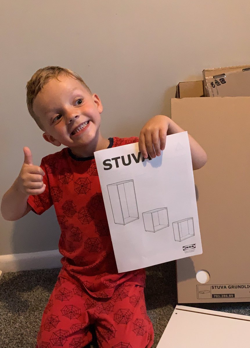 sgrimshaws's tweet photo. Whatβs worse than assembling flat pack??? Assembling flat pack with a 4 year old asking a million questions - a 4 year who should be in bed!! π€¨ #flatpackhell #stuva https://t.co/iCZGHQZ8w4