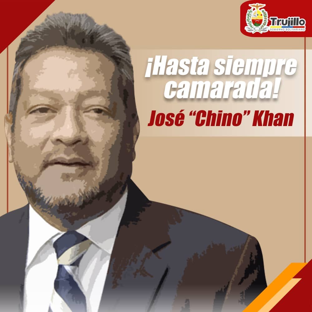 Lamento profundamente desde mi corazón la partida física de mi amigo y compañero de luchas José "Chino" Khan, economista que asumió diferentes responsabilidades con profundo compromiso con el pueblo venezolano. Mi sinceras condolencias a sus familiares y seres queridos.