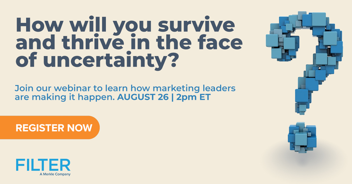Marketing leaders: Learn how to build adaptive organizations that help you future-proof your strategy and succeed in the face of increasing uncertainty. REGISTER NOW for our webinar: bit.ly/3fuw4qv