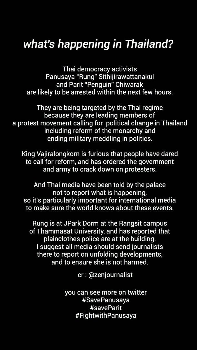 Mixers_Th's tweet photo. We need you ATTENTION‼️

⚠️Retweet and Read it, PLEASE⚠️

#SavePanusaya #SaveParit
#FightwithPanusaya
#หยุดคุกคามประชาชน https://t.co/LpaE681kr9