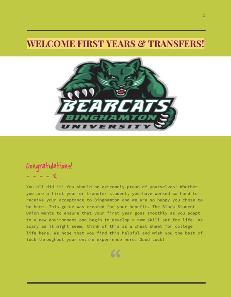 BSU1968's tweet photo. Good Afternoon family! We hope that everyone is doing well, staying safe, and that those preparing for our return back to school are ready. With that being said, BSU is excited to present our Declassified Guide to Binghamton University! https://t.co/5gMyOLbyKD