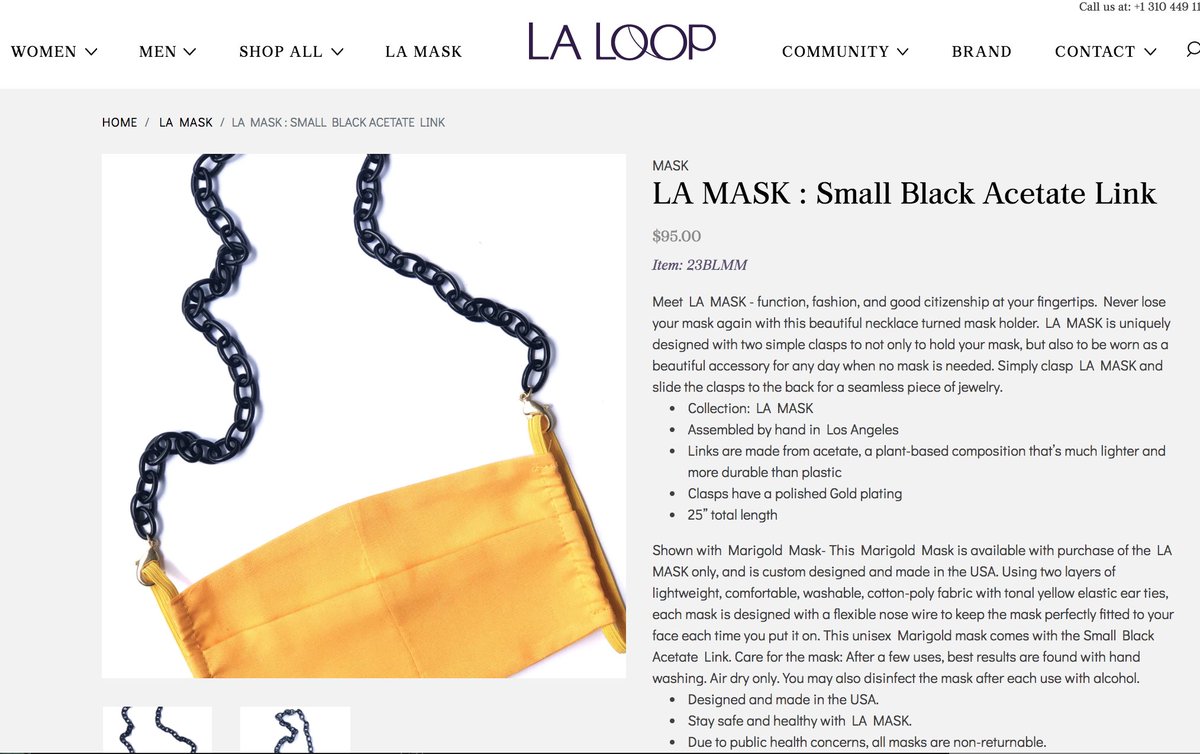 dcwoolard's tweet photo. sadly I spoke to this company last week about the insufficient quality of their masks - which they said wwer indeed 2 layers of cotton. THEY ARE NOT @laloop  is trying to pass this off as a safety device  - It is not OK https://t.co/BeODYlzozn