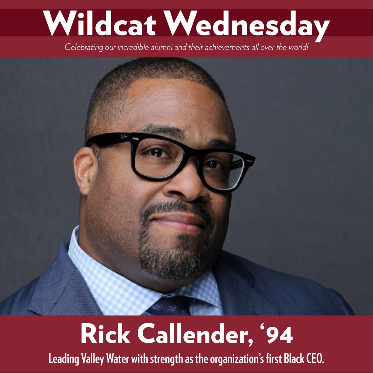 You know what time it is? It's Wildcat Wednesday! Shout out to Rick Callender who is paving the way in the world of water. Rick has also served as President on the Parent Advisory Council for Chico State.  Way to go Wildcat! #ChicoStateAlum #WildcatWow
ow.ly/HYIV50AXOJu