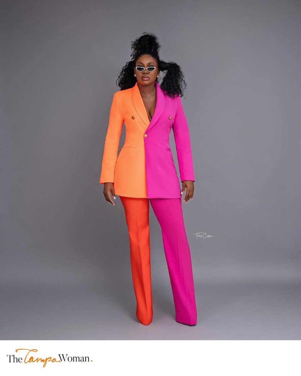 thetampawoman's tweet image. This duotone suit is everything and more🧡💖 cc: @medlinboss  

Follow our social media pages at @thetampawoman for more style inspo 

#suitstyle #fashionnova #colorstyle #notyourregular