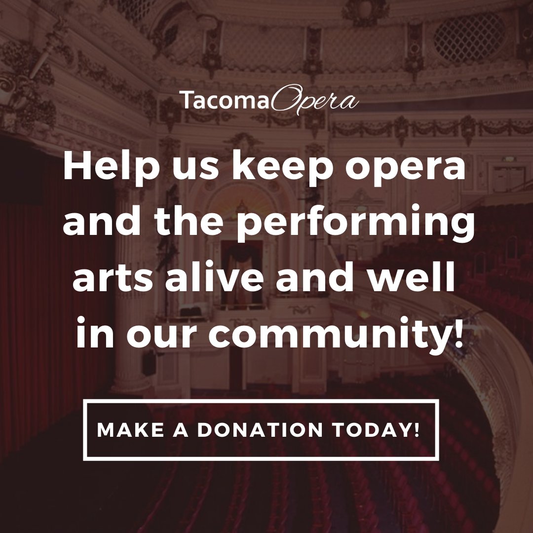 Help keep #opera alive and well within our community!

By making a small $5 - $20 recurring monthly donation,  your monthly gift will help sustain our organization throughout the entire year.

Donations are tax-deductible &amp; can be made here! bit.ly/31OcXCP