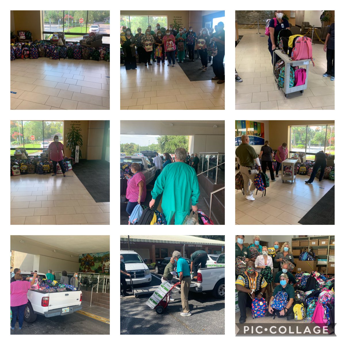 tanfrankqj's tweet photo. Thank you is not adequate! Advent Health Deland blessed Starke Elementary with over 200 book bags, plus supplies and paper for our Tchrs. Their chaplain prayed over the book bags! This is what love looks like! ⁦@ahr_ecahr⁩! 🙏🏿💯❤️ https://t.co/ODfdjqRgoy