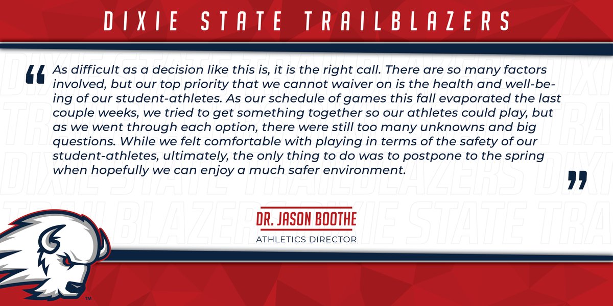 Statement from @DStateAD #DixieBlazers #WeAreONE #ontherise