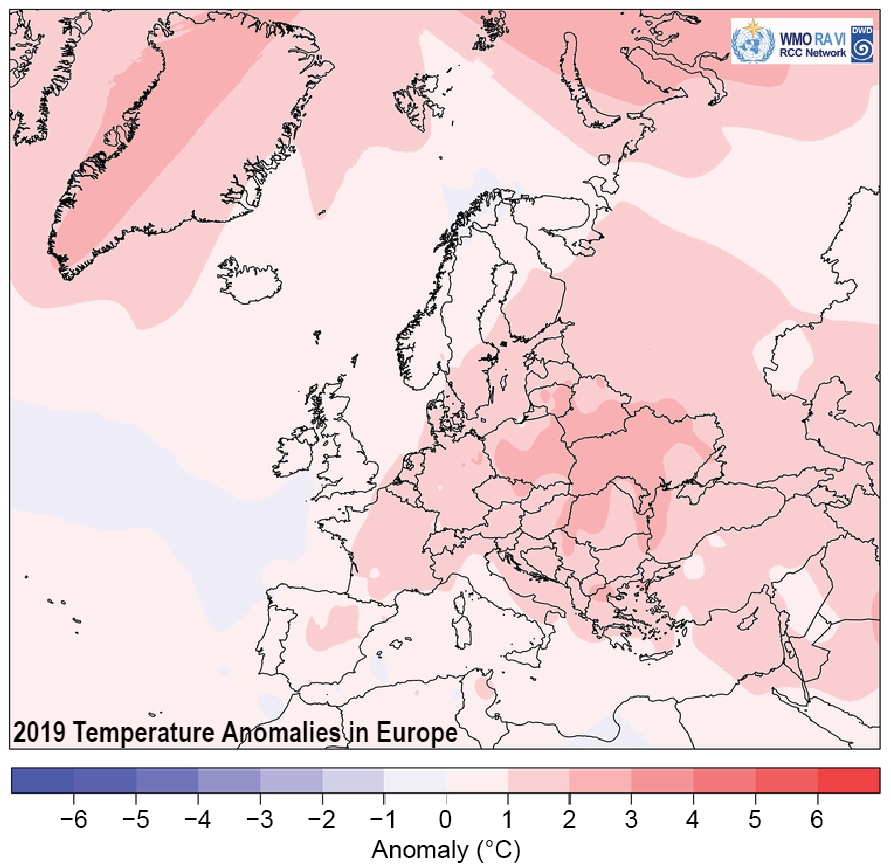  #StateOfClimate2019 The year 2019 was among Europe’s four warmest years on record, with all four occurring since 2014.  http://bit.ly/BAMSSotC2019 