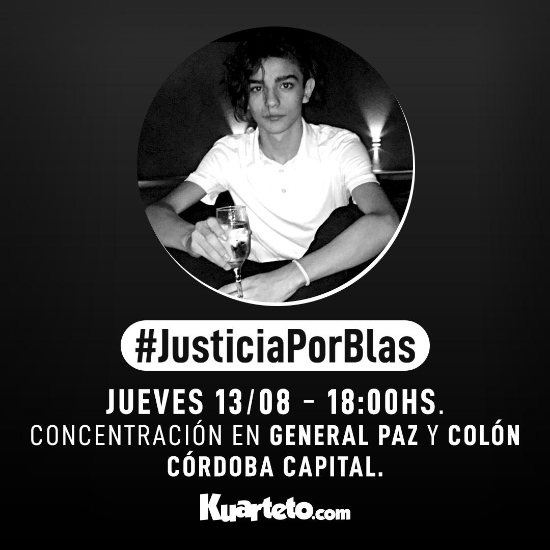 kuarteto's tweet image. #JUSTICIAPORBLAS 
Este Jueves 13 de Agosto a las 18:00 hs se realizará una marcha para pedir justicia por Blas Correas
Concentración en General Paz y Colón. Cordoba Capital.
