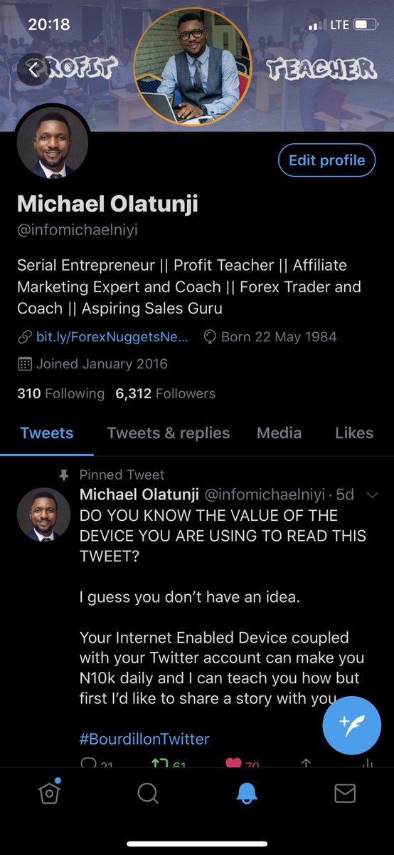 infomichaelniyi's tweet image. Let play a game.

Post your Bio screenshot If you’re proud of it 

#BioChallenge
#BourdillonTwitter