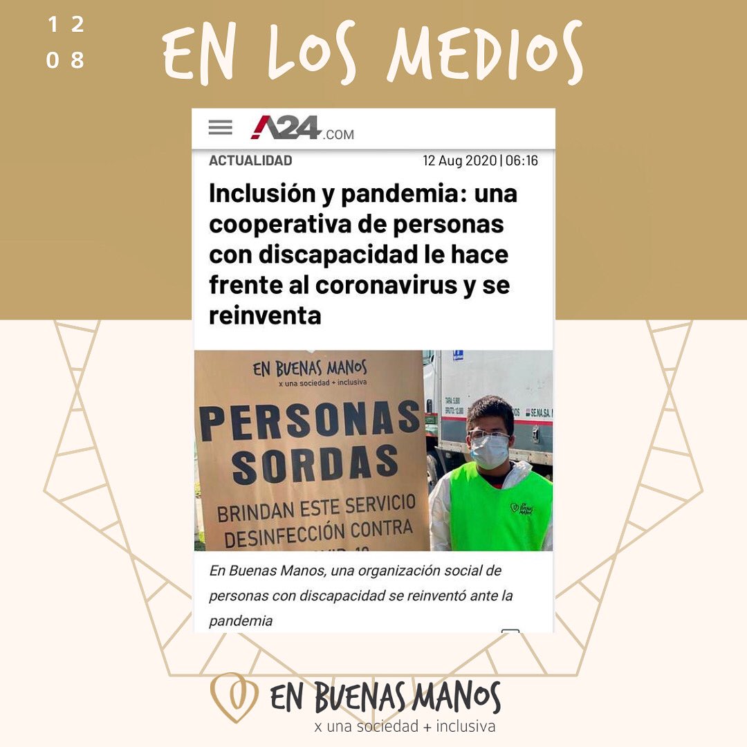 EBM_tw's tweet photo. ¡Hola! Les compartimos la nota “Inclusión y pandemia: una cooperativa de personas con discapacidad le hace frente al coronavirus y se reinventa” de https://t.co/2SnpE2LIjP 🤳🏽📰

¡Gracias por seguir acompañándonos! 

 https://t.co/nVS8D8gBAd https://t.co/F8Q14I6dPb