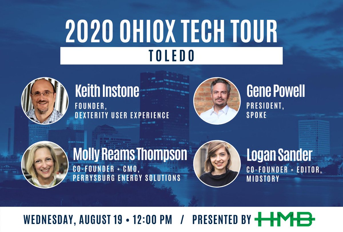 Join us for the next stop on the <a href="/OhioXOrg/">OhioX</a> Tech Tour: Toledo!

❌ RSVP here: us02web.zoom.us/webinar/regist…

Thanks to The Tour's sponsor, <a href="/HMBinc/">HMB, Inc.</a> for making this series possible!