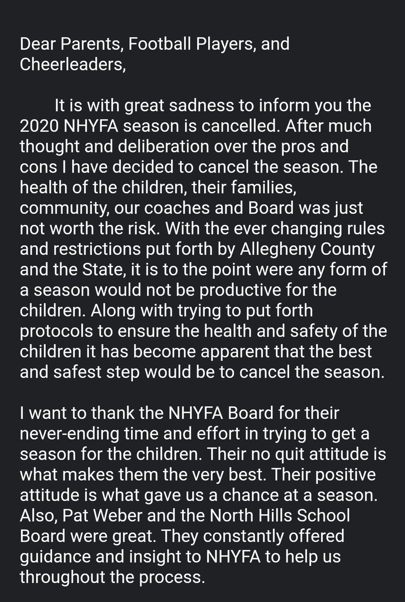 NHYFA_pgh's tweet photo. 📢SEASON DECISION 8/12/20 https://t.co/ftspsJDZ0p
