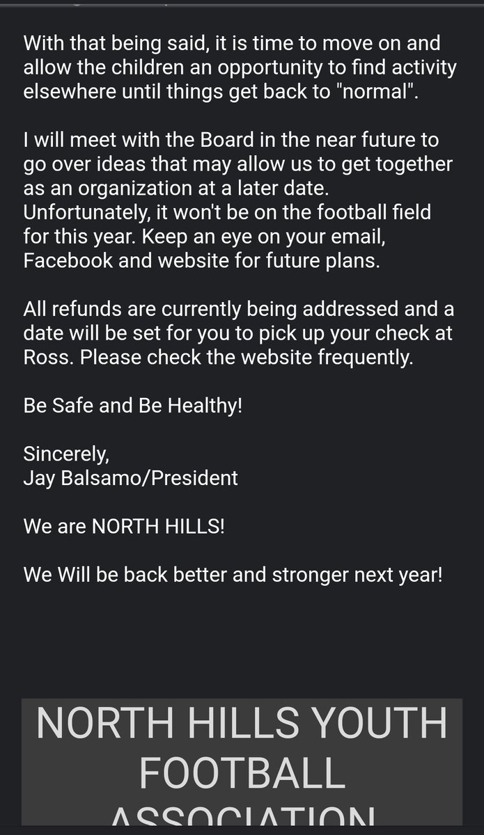NHYFA_pgh's tweet photo. 📢SEASON DECISION 8/12/20 https://t.co/ftspsJDZ0p