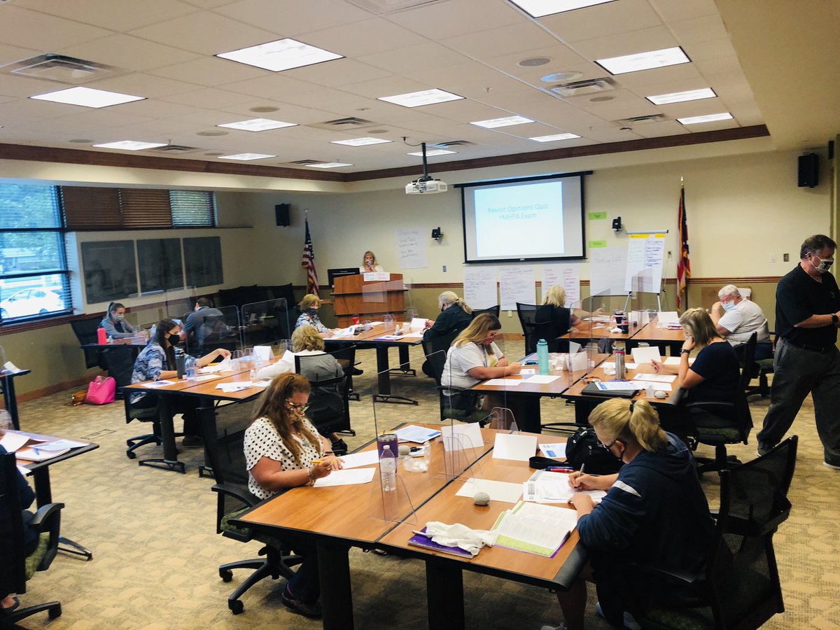UVCareerCenter's tweet photo. Members of the UVCC staff were back on campus working with the staff of Tri County Board Mental Health and Recovery to become Mental Health First Aid certified. 
#welcomeback #thisisuvcc #careertech #mentalhealth https://t.co/SN7VaUQjCp