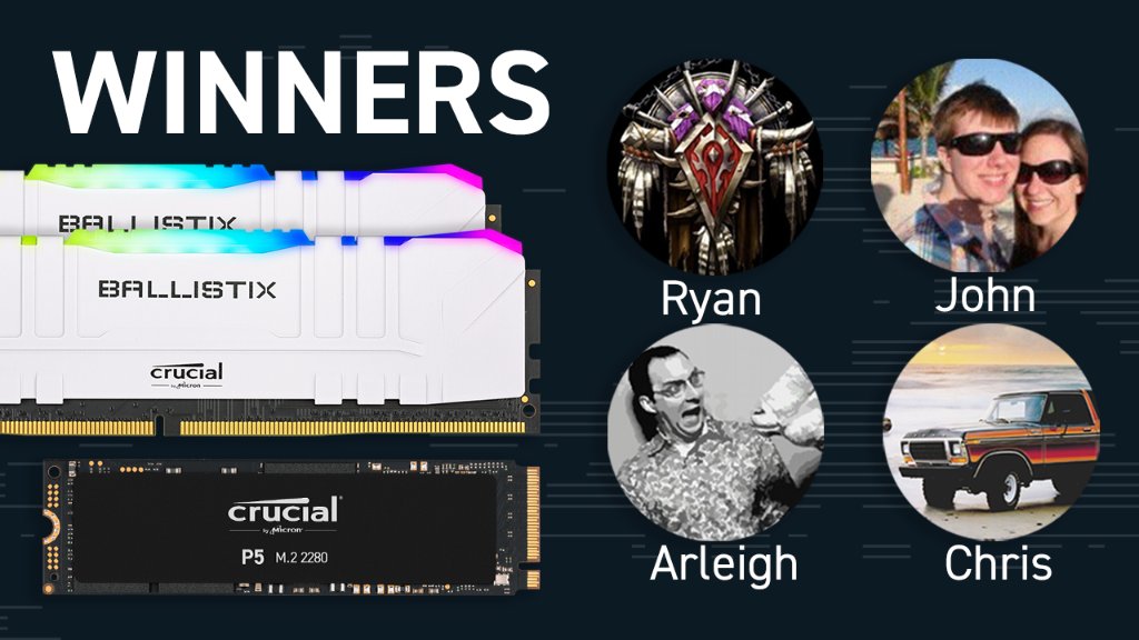 Thanks to everyone that entered, four lucky winners got an epic upgrade!