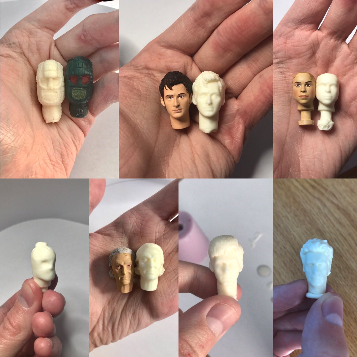 Cook11Joseph's tweet photo. Pting models are still for sale at £24. If you buy one now, I’ll throw in a head cast of your choice from the options below: 

#DoctorWho #TARDIS #Cybermen #Dalek #actionfigures #doctorwhocustomfigures #customdoctorwho #jodiewhittaker #petercapaldi #davidtennant #headcast #ebay https://t.co/JUx1etkC8E