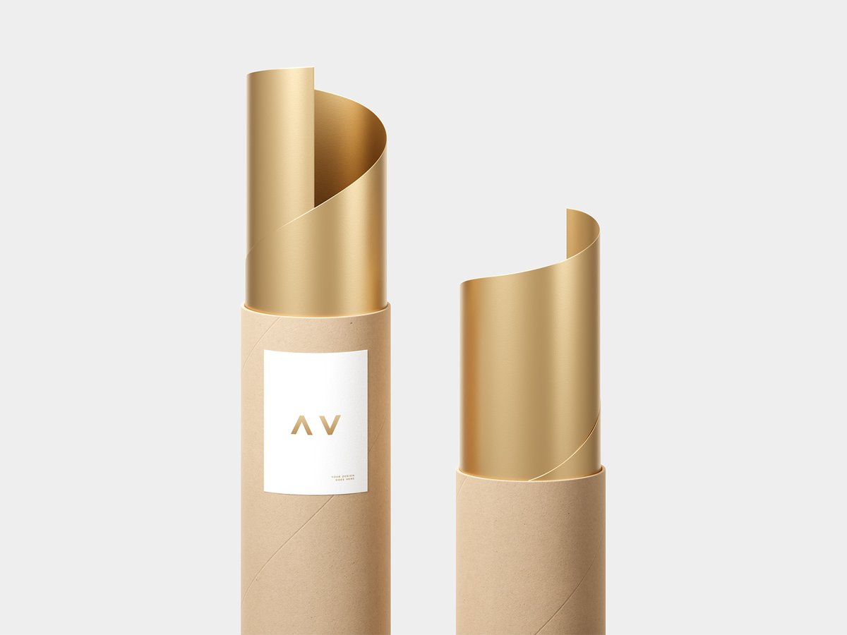 This mockup features an elegant set of paper tubes that you can edit to display your own branding.

Download PSD file at: alienvalley.com/mockups/paper-…

#mockup #mockups #branding #3D #blender #freepsd #freebie #freebies